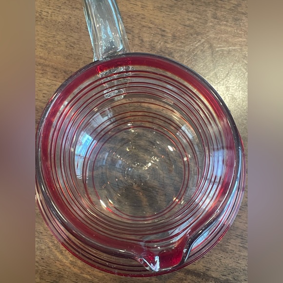 Ruby Red Spiral Glass Pitcher - Picture 5 of 9